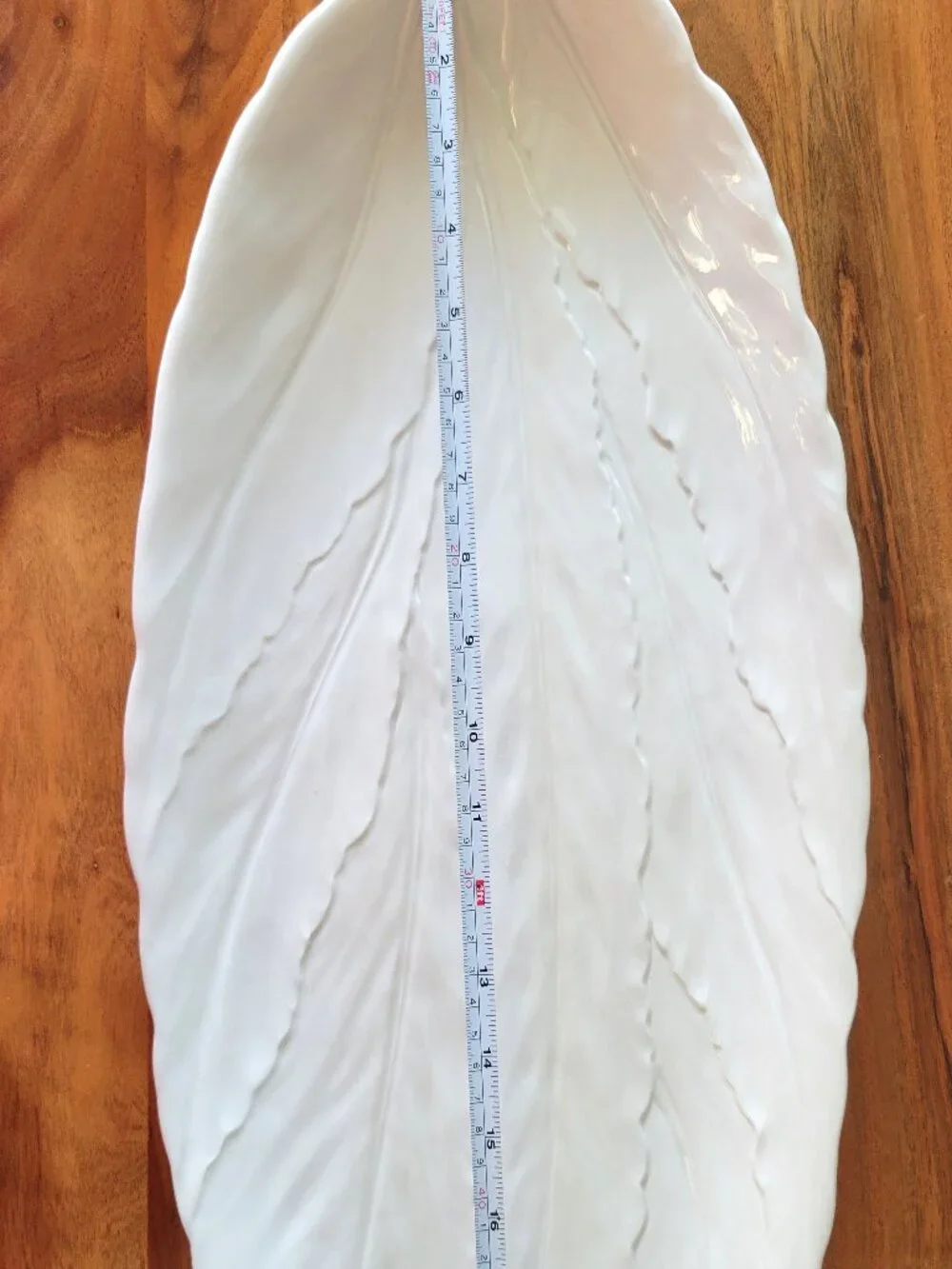 Williams-Sonoma Large White Leaf Made in Italy Glazed Serving Platter VTG